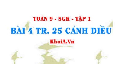 Bài 4 trang 25 Toán 9 Cánh diều Tập 1